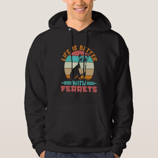 Frettchen mit Frettchen Hoodie (Vorderseite)