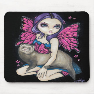 "Frettchen mit Schmetterling Wings" Mousepad