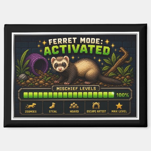 Frettchen-Modus aktiviert Magnet (Vorderseite)