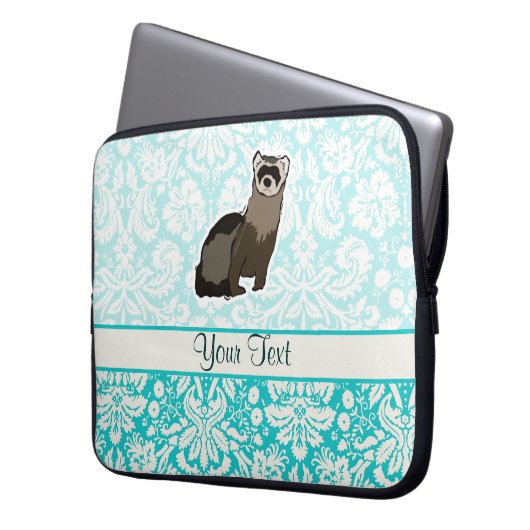 Frettchen; Niedlich Laptopschutzhülle (Vorderseite Links)