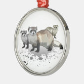 Frettchen Ornament Aus Metall (Links)