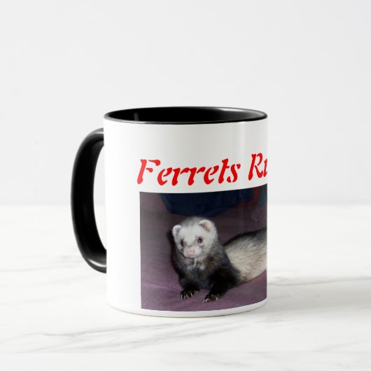 Frettchen-Regel!! Tasse (Vorderseite Links)