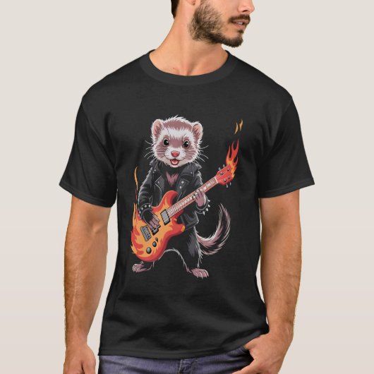 Frettchen Rockband T-Shirt (Vorderseite)