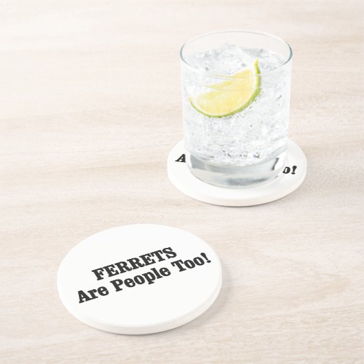 FRETTCHEN sind Leute auch! Sandstein Untersetzer (Seite)