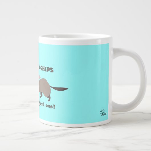 Frettchen sind wie Potato Chips Jumbo Blue Tasse (Rechts)