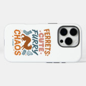 Frettchen: Süß, Flauschig, Chaos Case-Mate iPhone Hülle (Rückseite (Horizontal))