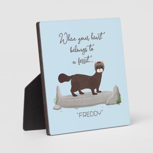 Frettchen! Süßes Geschenk für einen Frettchen lieb Fotoplatte (Vorderseite)