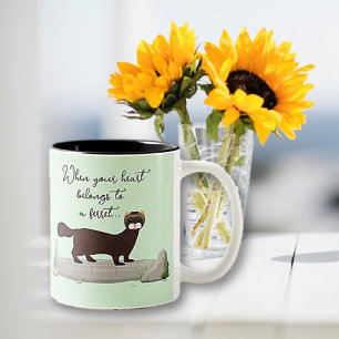 Frettchen! Süßes Geschenk für einen Frettchen lieb Zweifarbige Tasse