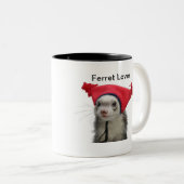 Frettchen-Tasse Zweifarbige Tasse (VorderseiteRechts)