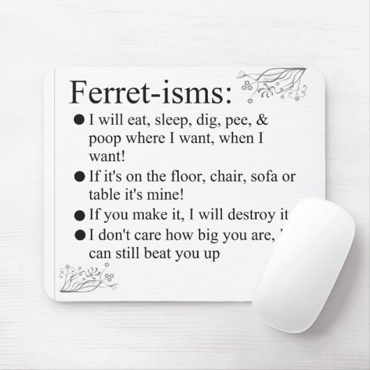 Frettchen-Theorien u. Redewendungen für Mousepad (Mit Mouse)