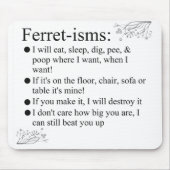 Frettchen-Theorien u. Redewendungen für Mousepad (Vorne)