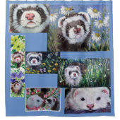 Frettchen und mehr Frettchen Duschvorhang (Vorderseite)