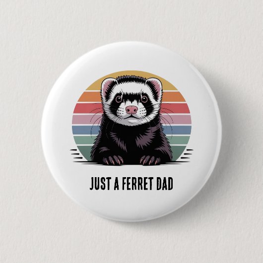 Frettchen-Vater T-Shirt Button (Vorderseite)