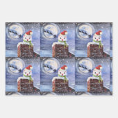 Frettchen-Weihnachts-Geschenkpapier Geschenkpapier Set (Vorderseite 3)
