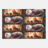 Frettchen-Weihnachts-Geschenkpapier Geschenkpapier Set (Vorderseite 2)