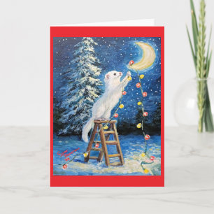 Frettchen-Weihnachtskarte Feiertagskarte