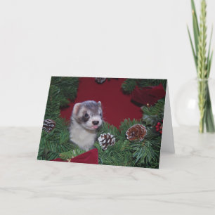 Frettchen-Weihnachtskarte Feiertagskarte