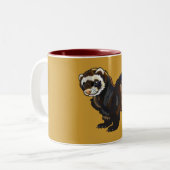 Frettchen Zweifarbige Tasse (Vorderseite Links)
