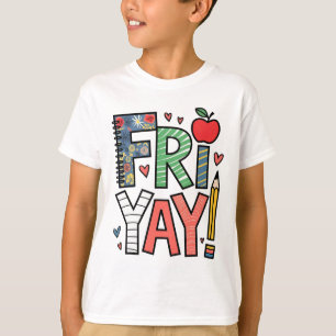 Freu dich Freitag Glücklicher Freitag Wochenendsti T-Shirt