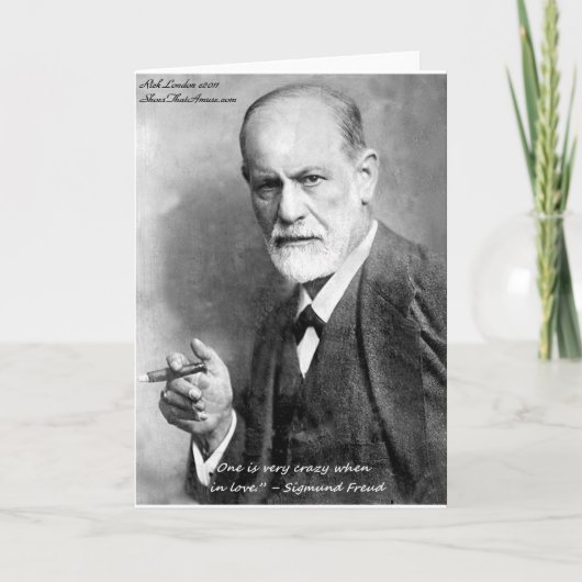 Freud Crazy Liebhaber Liebe Zitat Geschenke Karte (Vorderseite)