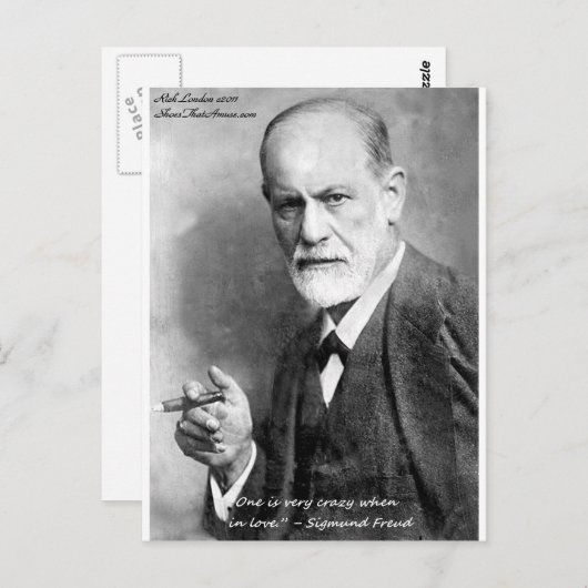 Freud Crazy liebt Liebe Zitat Geschenke Karten etc (Vorne/Hinten)