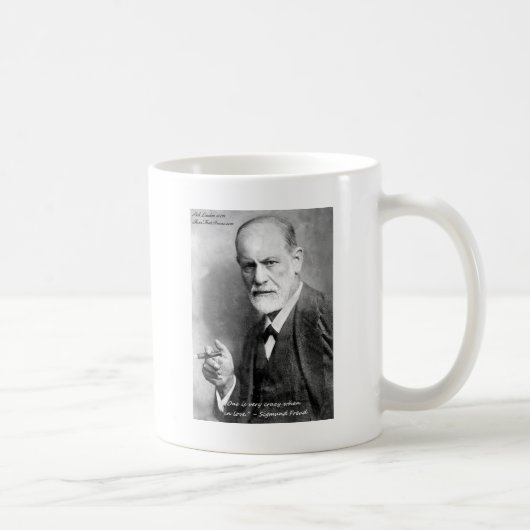 Freud Crazy liebt Liebe Zitat Geschenke Karten etc Kaffeetasse (Rechts)