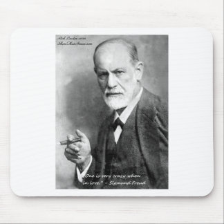 Freud Crazy liebt Liebe Zitat Geschenke Karten etc Mousepad