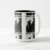 Freud 'Deine Mama' - 15oz Kaffeecup Zweifarbige Tasse (VorderseiteRechts)