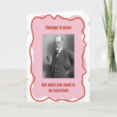 Freud Exorcism Funny Card Karte (Vorderseite)