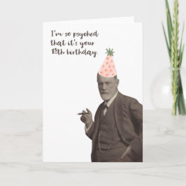 Freud Funny 18. Geburtstagspsychologie Karte