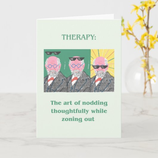 Freud Funny Greeting Card Karte (Gelbe Blume)