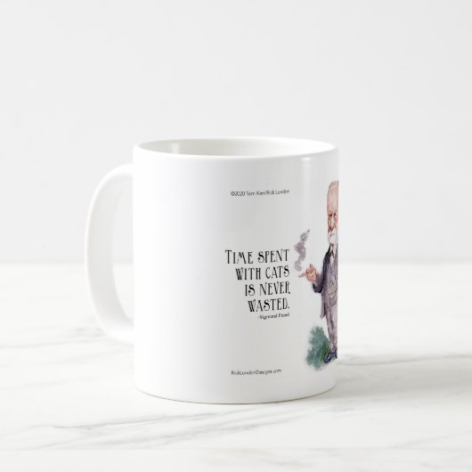 Freud & Quote About Cats Kaffeetasse (Vorderseite Links)