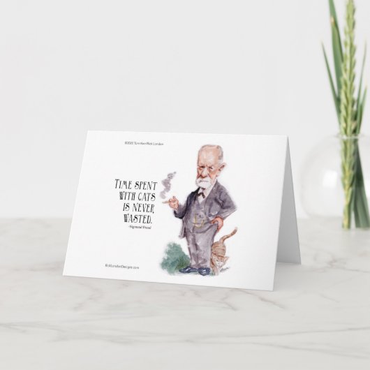 Freud & Quote About Cats Karte (Vorderseite)