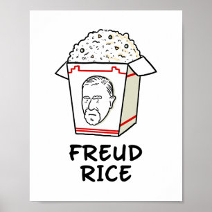 Freud Rice Food Psychology Puff Poster