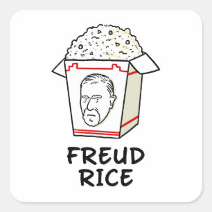 Freud Rice Philosophy Food Pun Sticker