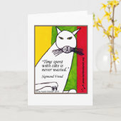 Freud-Zitat Karte (Gelbe Blume)