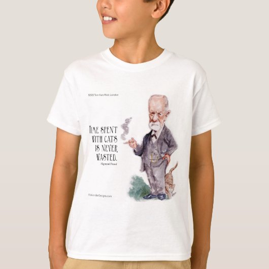 Freud & Zitat über Katzen Boys T-Shirt (Vorderseite)