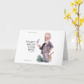 Freud & Zitat über Katzen Karte (Gelbe Blume)