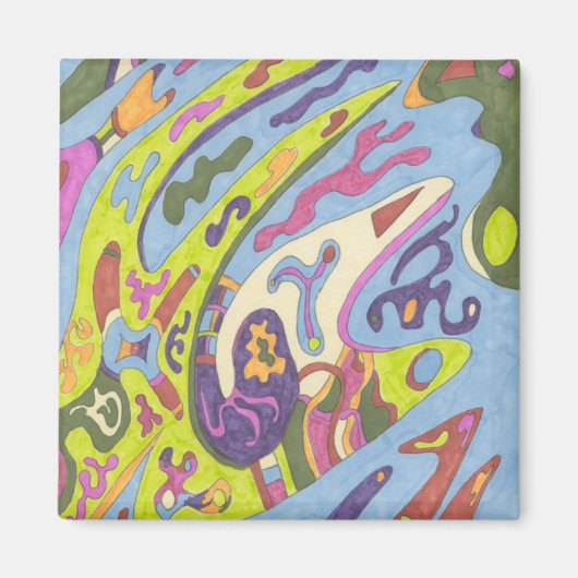 Freude, abstrakt magnet (Vorne)