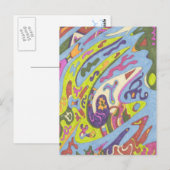 Freude, abstrakt postkarte (Vorne/Hinten)