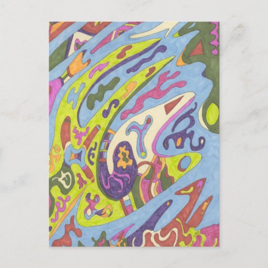 Freude, abstrakt postkarte (Vorderseite)