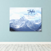 Freude am Christlichen Inspirationsberg Leinwanddruck (Insitu (Holzboden))