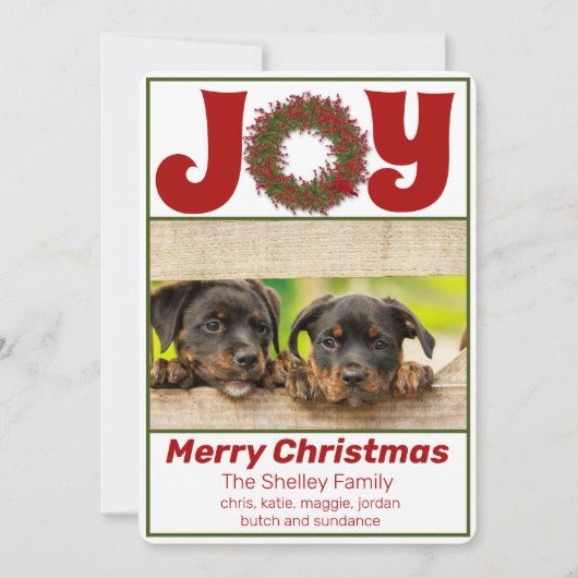 Freude am Foto Feiertagskarte (Vorderseite)