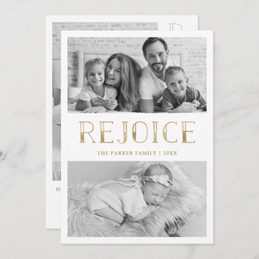 Freude am Gold | Weihnachten für mehrere Fotos (Vorne/Hinten)