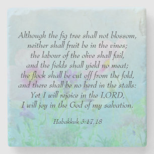 Freude am Herrn - Habakkuk 3:17,18 Steinuntersetzer