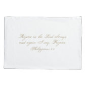 Freude am Herrn immer. Bibelverse Elegant Kissenbezug (Rückseite)