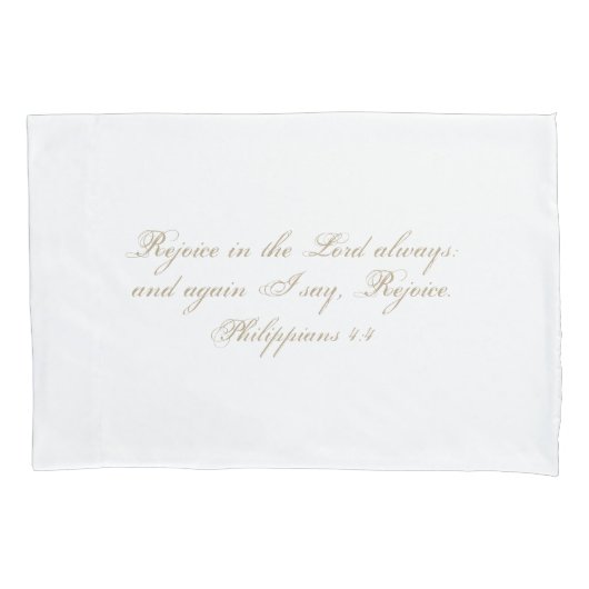 Freude am Herrn immer. Bibelverse Elegant Kissenbezug (Vorderseite)