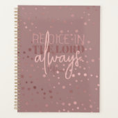 Freude am Herrn immer Phil. 4:4 Rosegold Anmerkung Planer (Vorderseite)