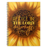 Freude am Herrn immer Phil. 4:4 Sonnenblumen nicht Notizblock (Vorderseite)