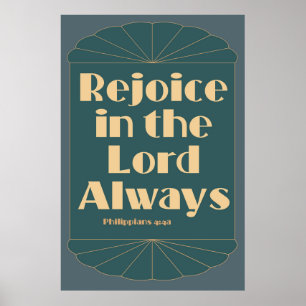 Freude am Herrn immer — Philippinen 4:4a Poster